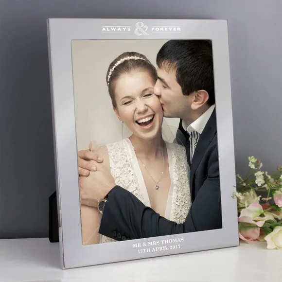 Personalised Always and Forever Silver Photo Frame 4
