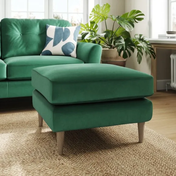 Sven Opulent Velvet Footstool 1