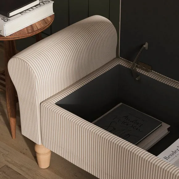 Lilian Small Stripe Storage Window Seat 3