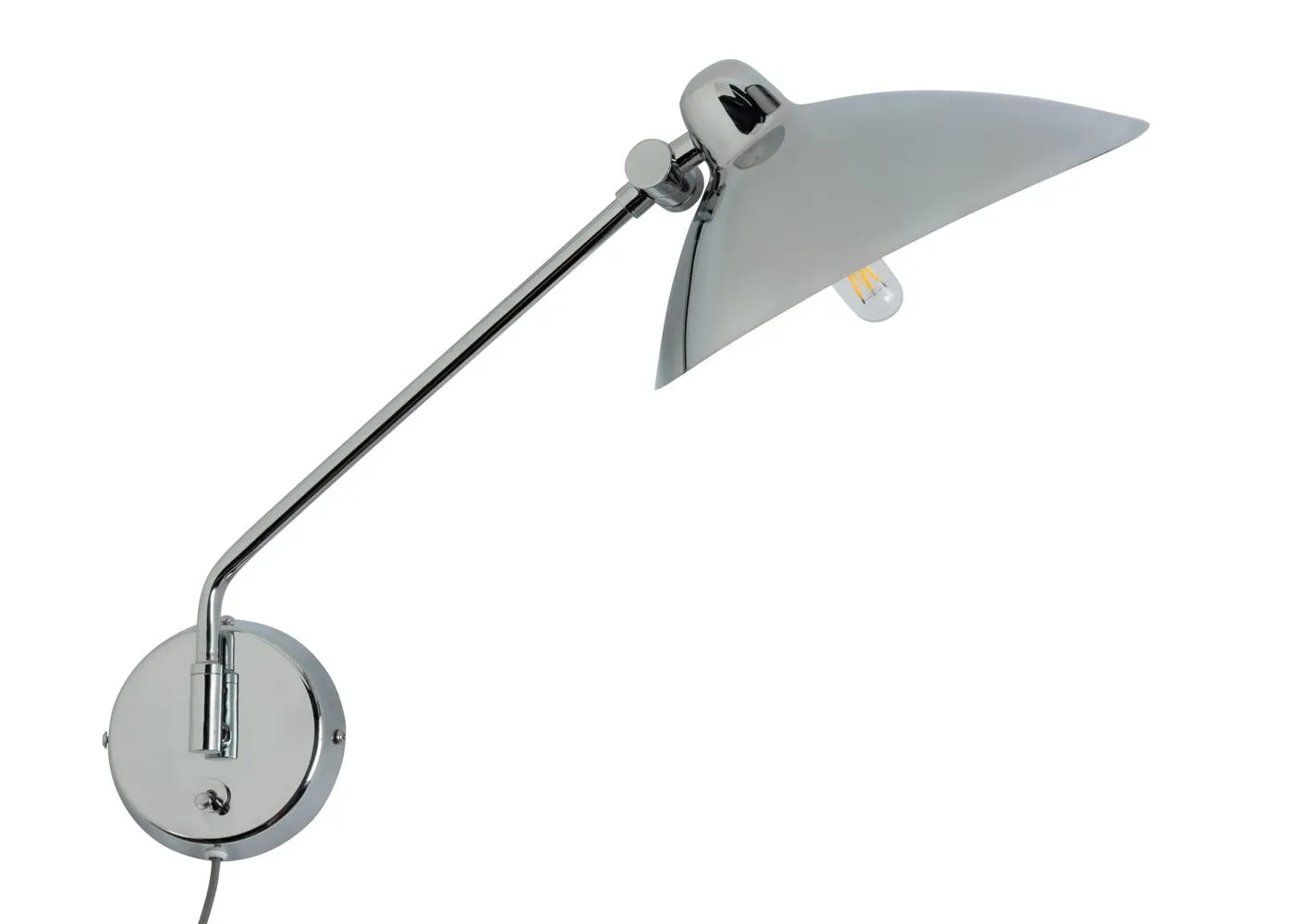 Heal's Milton Swing Arm Wall Light Polished Chrome