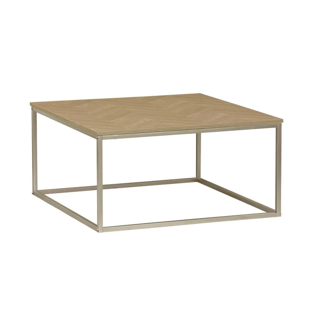 sweeek Herringbone square coffee table in Beige 2