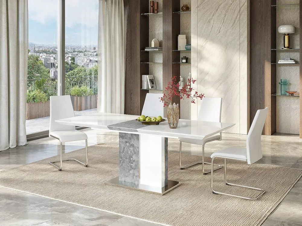 Vente-unique Extendable Dining Table - 6 To 8 Place Settings - MDF - Colours: in Grey 5