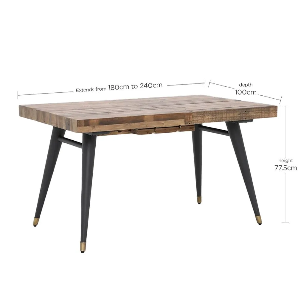 Modi Extending Table 240X100Cm, Wood | W180cm | Barker & Stonehouse 4