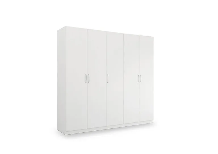 Impulse 226cm 5 Door Décor Hinged Wardrobe - Alpine White