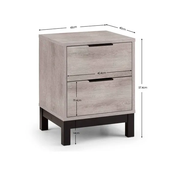 Return - Bali 2 Drawer Bedside Table 6