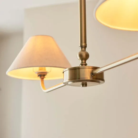 Vogue Leila 2 Light Plain Adjustable Linear Ceiling Light 2