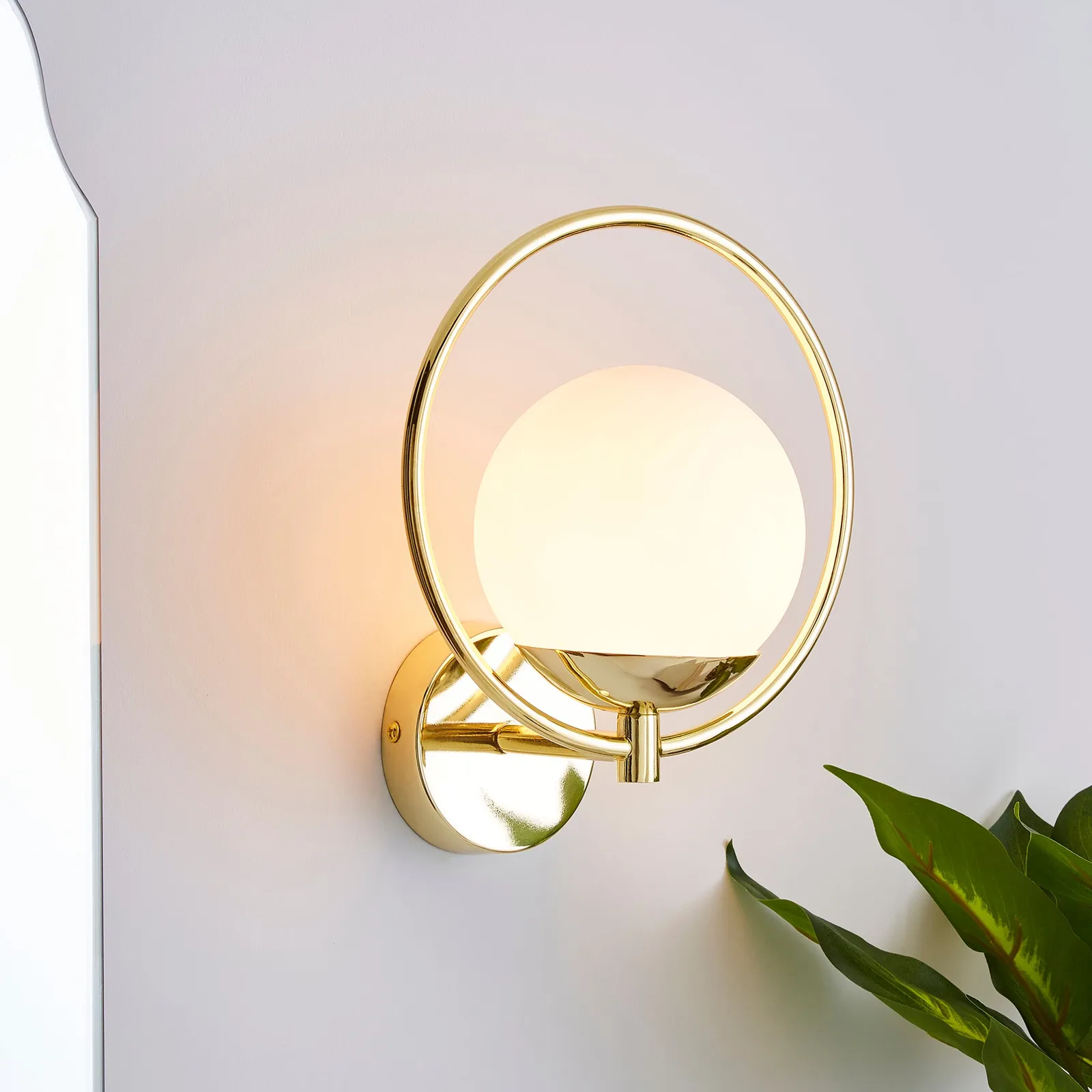 Fort Halo Bathroom Wall Light Champagne Champagne