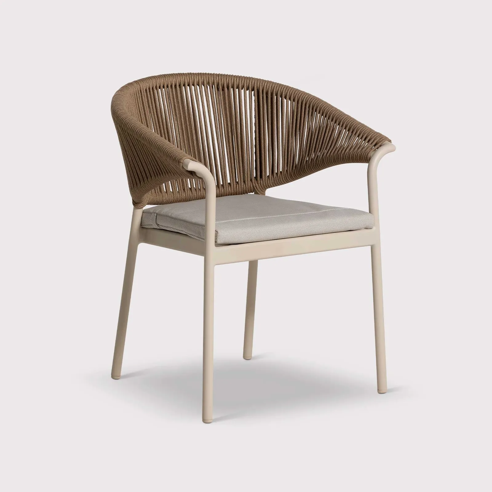 Sydney Garden Rope Back Dining Chair, White | Barker & Stonehouse 2