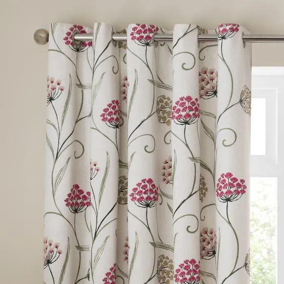 Embroidered Allium Eyelet Curtains 1
