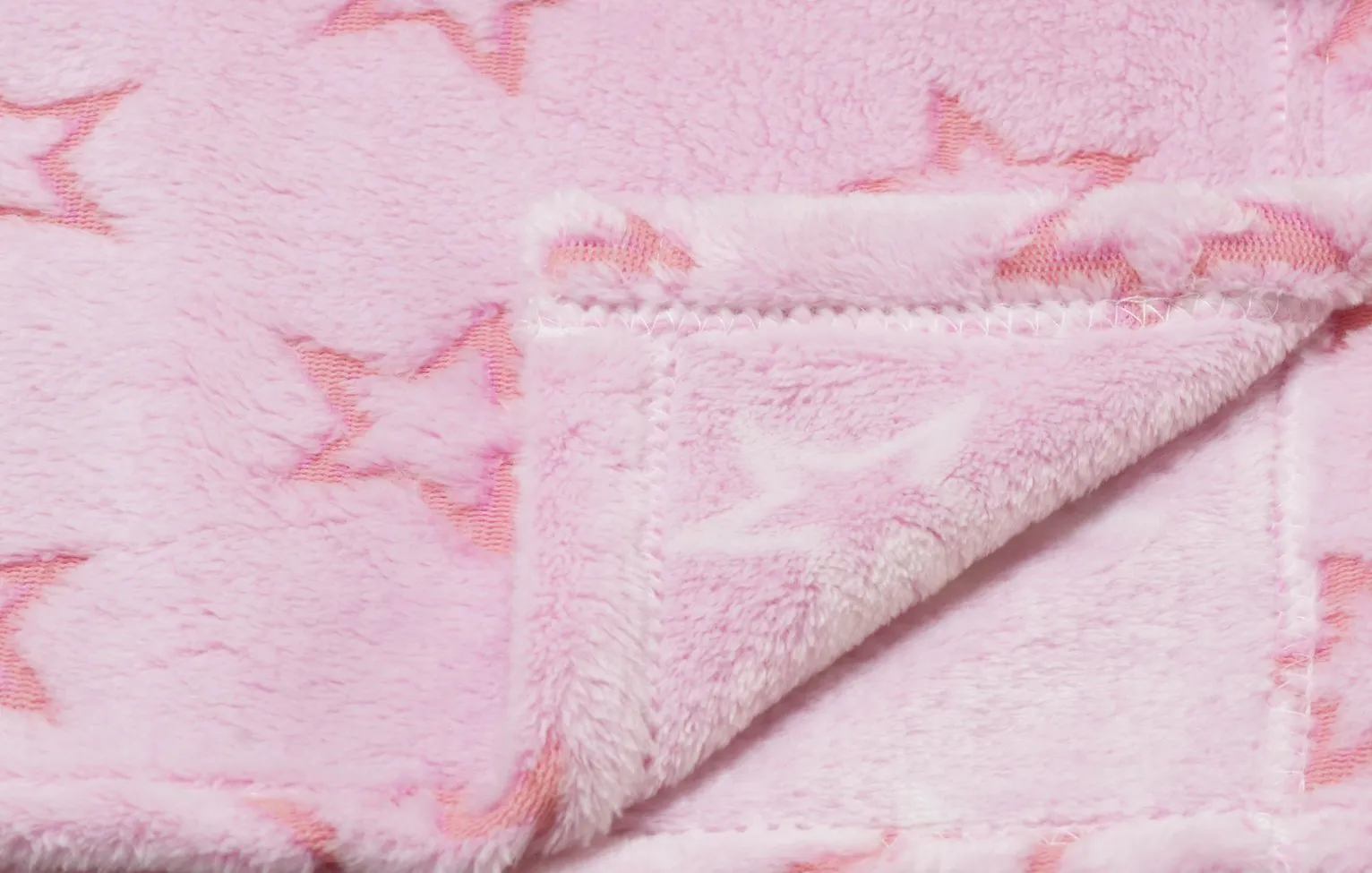 Argos Home Kids Glow in the Dark Star Fleece - Pink