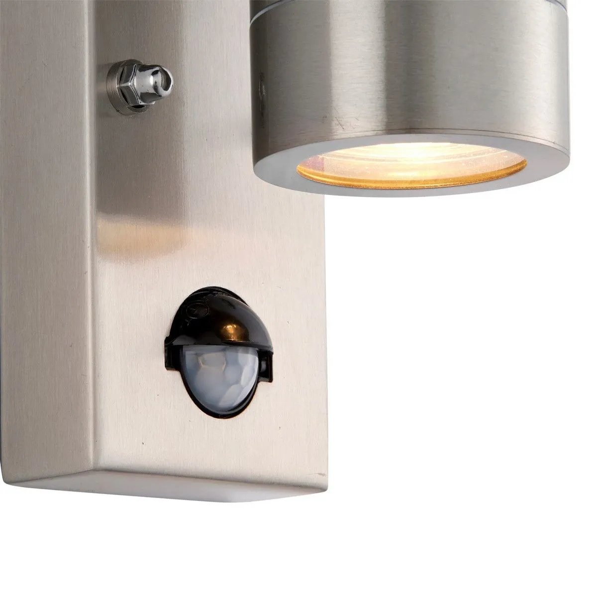 Netlighting Palin PIR Outdoor Down Wall Lamp Brushed Stainless Steel IP65 in Grey 4