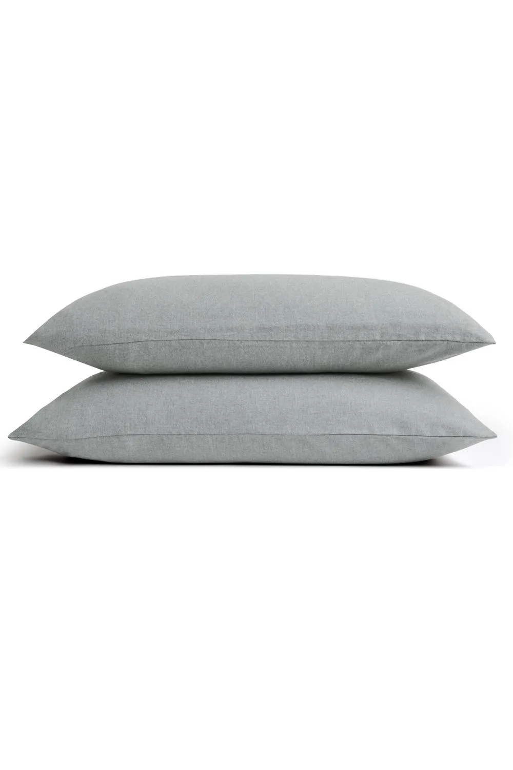 CHRISTY Flannel Marl Super Soft Brushed Cotton Standard Pillowcase Pair in Grey 1