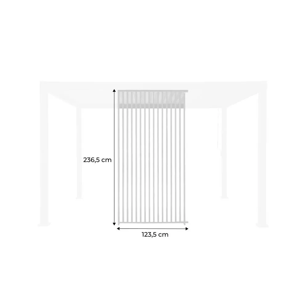 sweeek Vertical louver panel aluminium 130 cm for Triomphe pergola in Dark Grey 5