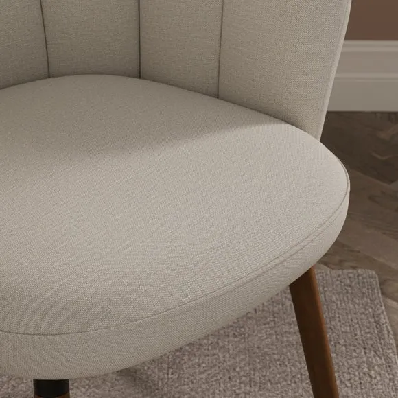 Vivian Dining Chair, Fabric with Dark Stain Legs 3