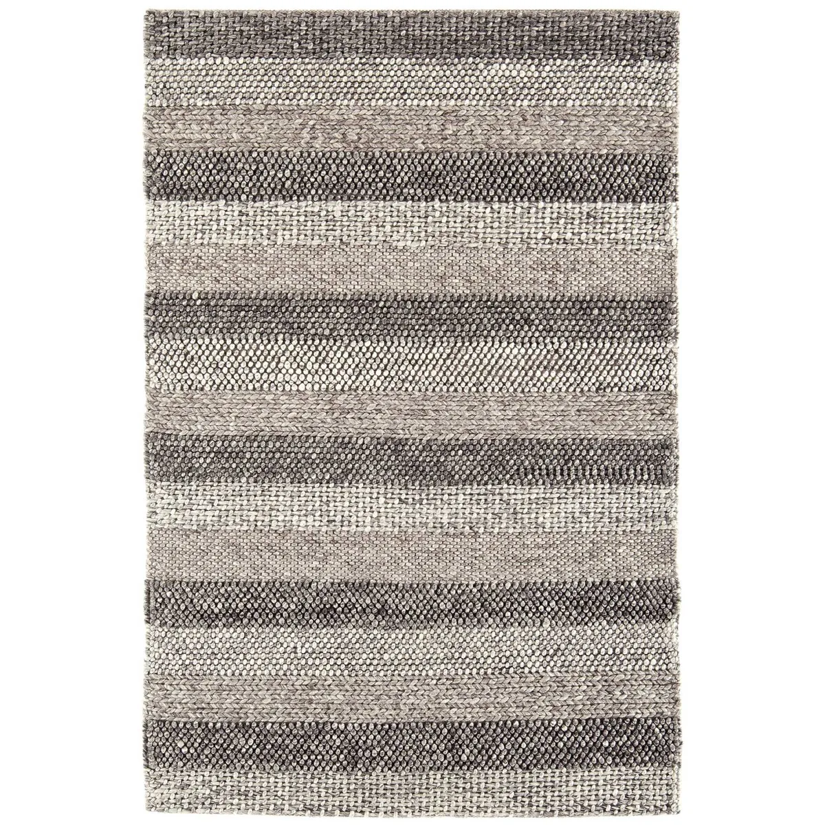 Flori Varied Stripe 120X170Cm Rug, Square, Brown Wool Blend | Barker & Stonehouse 2