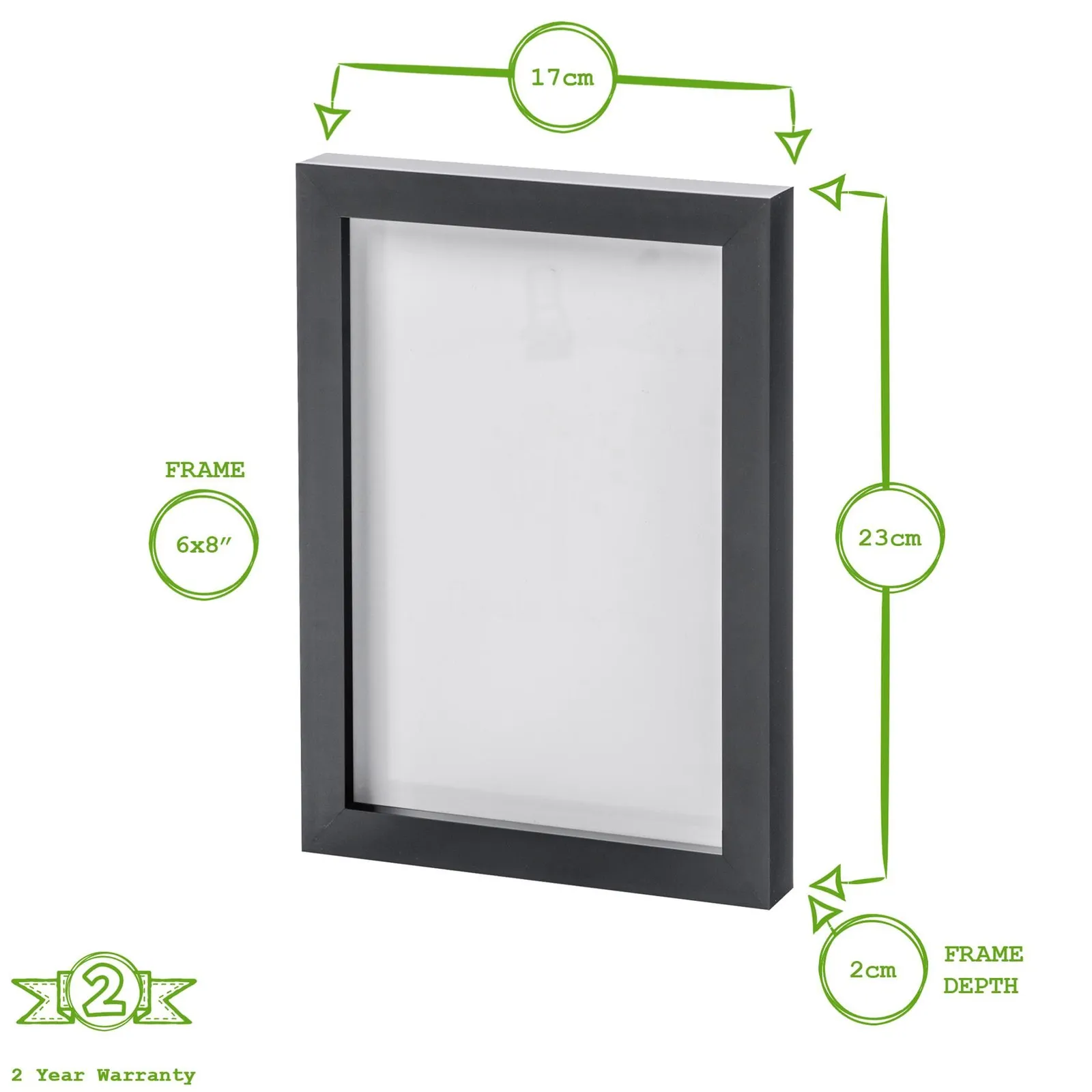 Nicola Spring Photo Frame - A5 (6" x 8") - Pack of 1 in Grey 3
