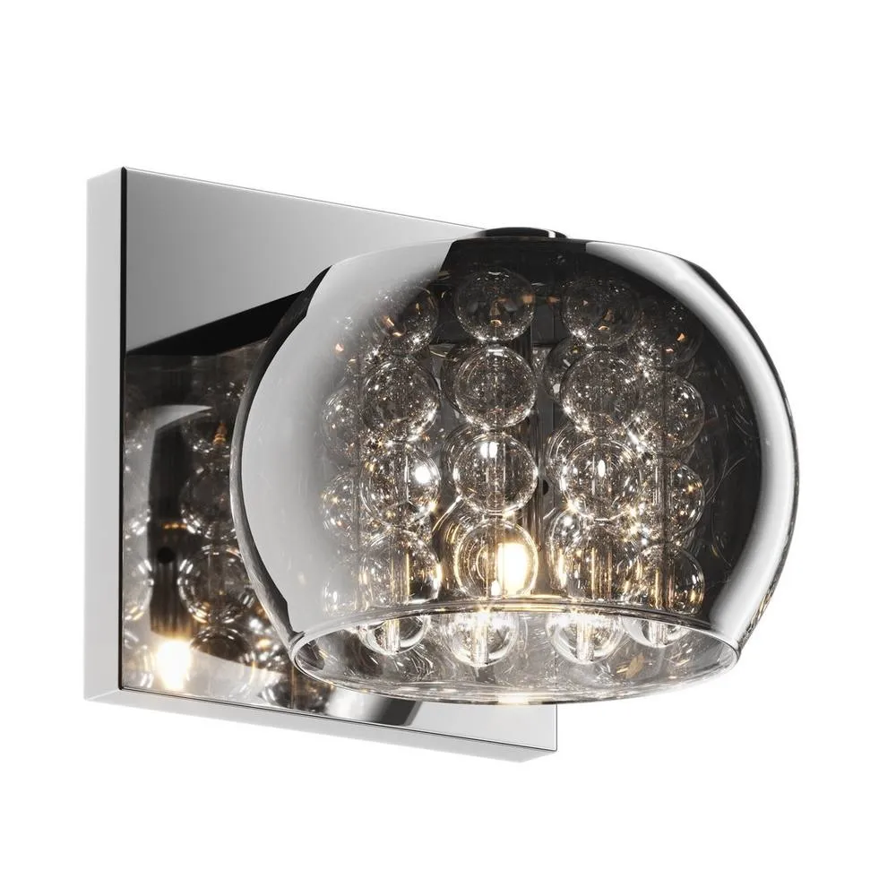 Netlighting Crystal Wall Lamp Transparent Chrome 1x G9 in Grey