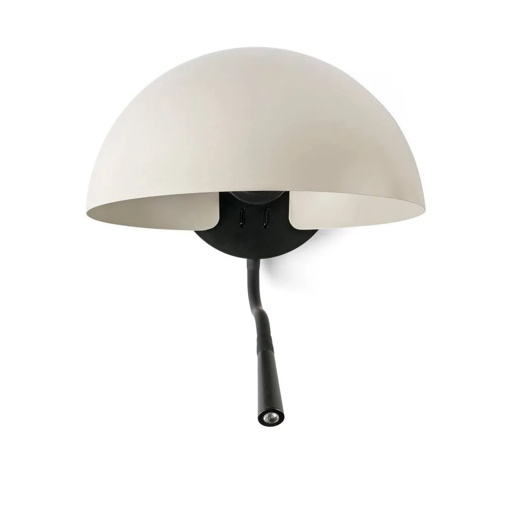 Netlighting Dominica Reading Light Black With Beige Shade 2