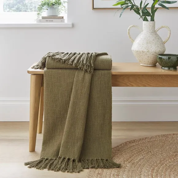 Westcott Slub Cotton Throw Blanket 1