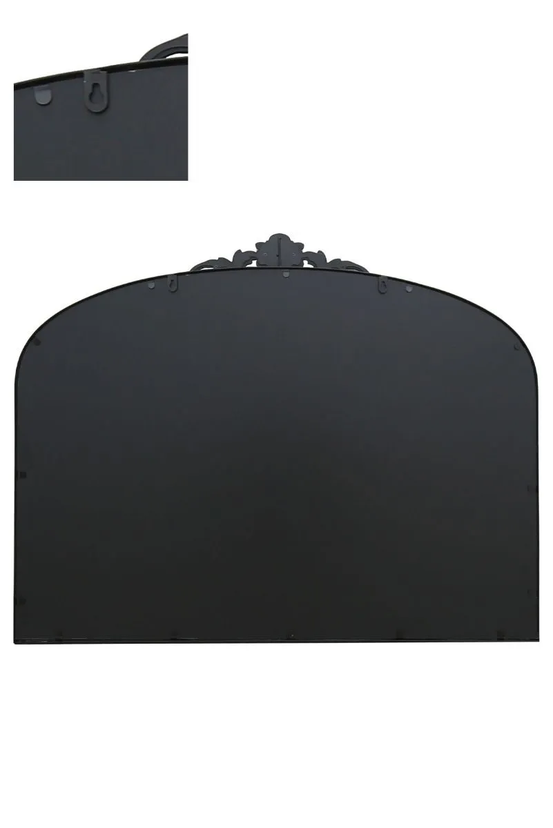 MirrorOutlet Black Metal Framed Arched Wall Mirror 40" X 31" (102CM X 80CM) 5