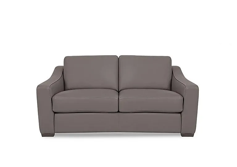 Nap 2 Seater Leather Sofa Bed - Elephant - Sofas and Armchairs - In Time for Christmas