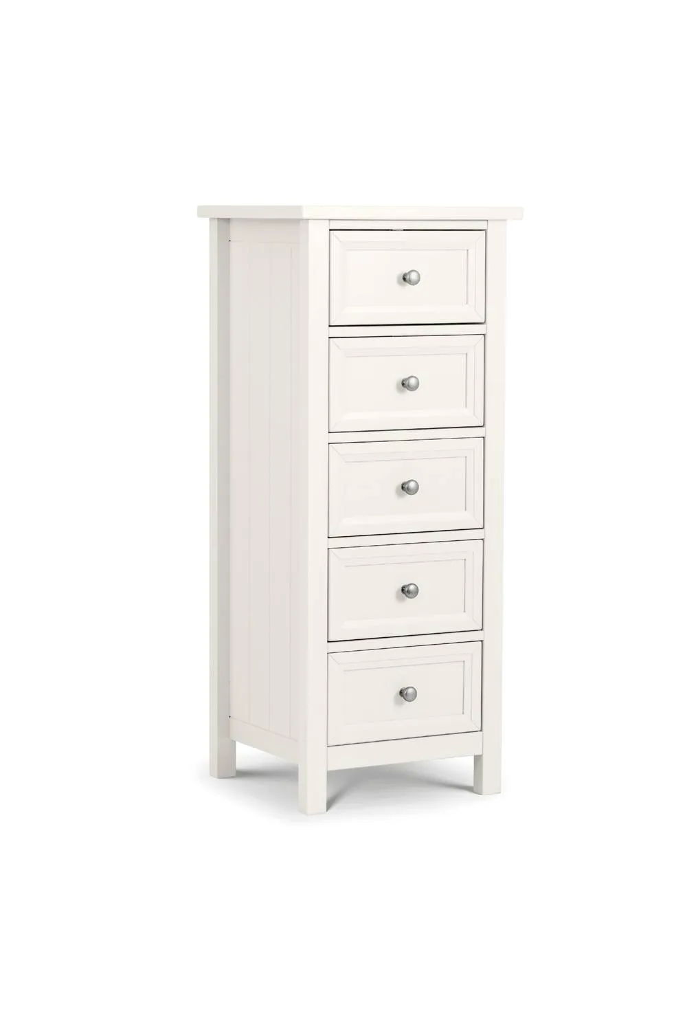 Julian Bowen Maine 5 Drawer Tall Chest in White 3