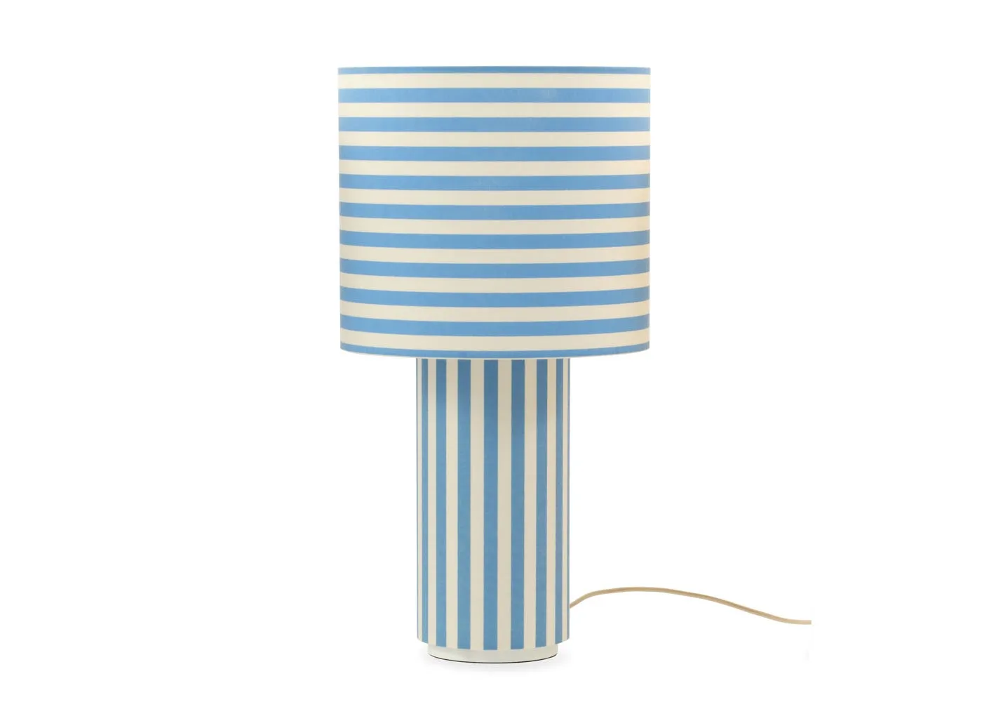 Heal's Raie Fabric Table Lamp Blue/White