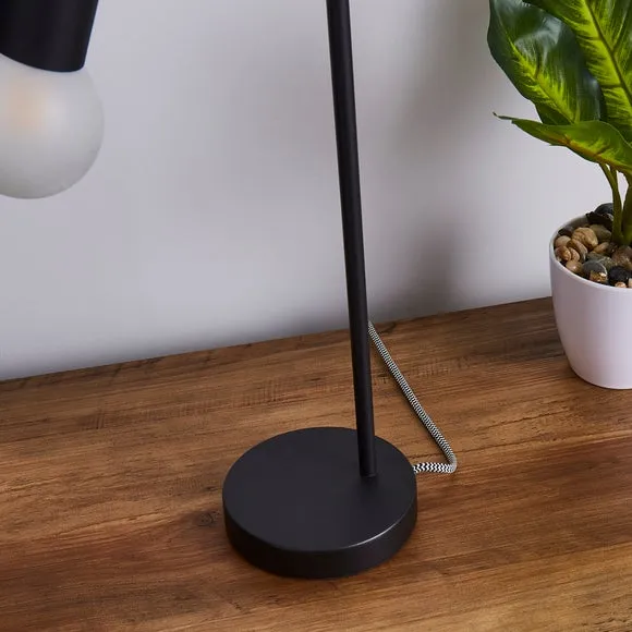 Bradford Matt Black Table Lamp 4