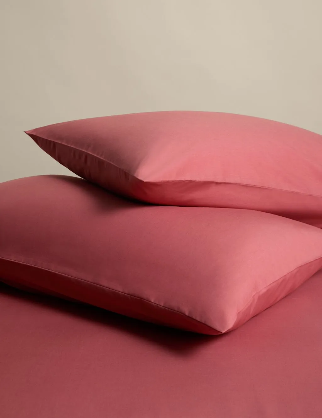 M&S 2 Pack Cotton Rich Pillowcases Clay