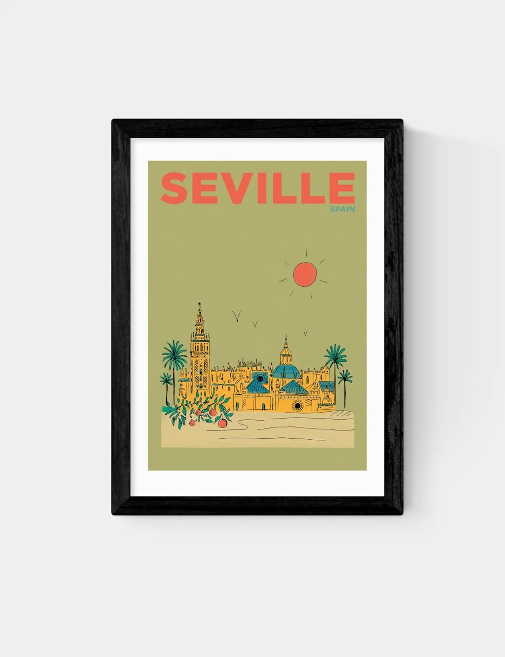 East End Prints Seville Framed Art Print Black