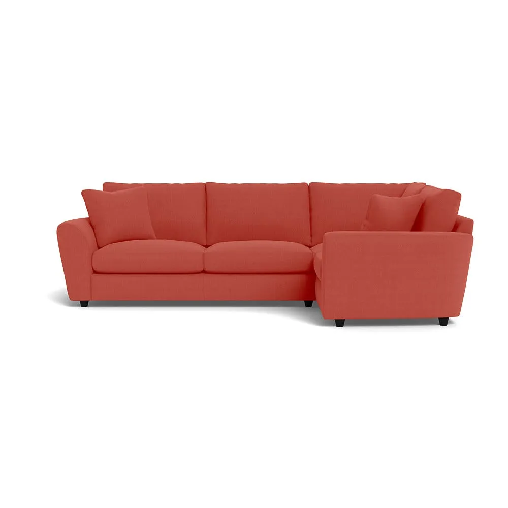 Heal's Snooze Right Hand Facing Corner Sofa Linen Grenadine Black Feet