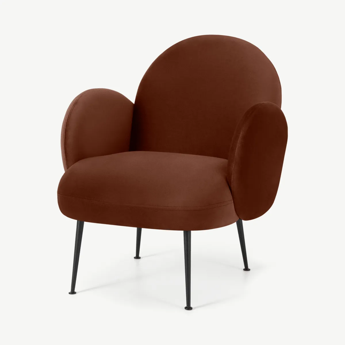 Bonnie Accent Armchair, Warm Caramel Velvet