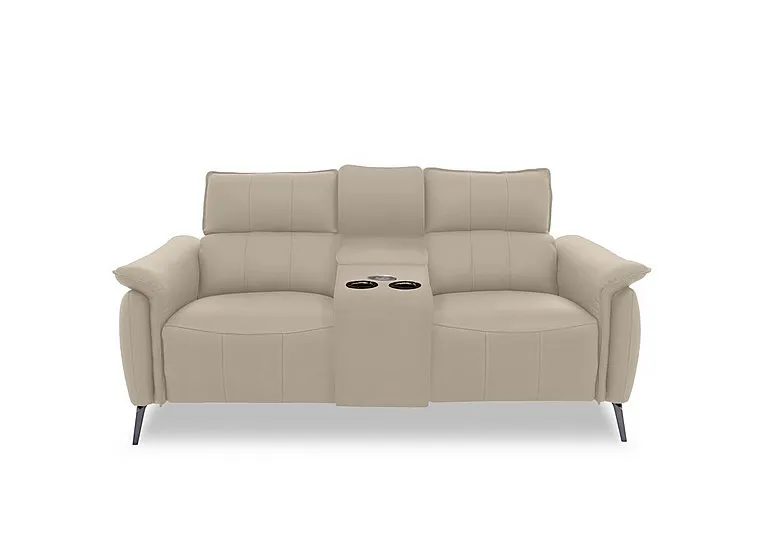 Jude Leather 2 Seater Power Recliner Sofa with Smart Console and Power Headrests