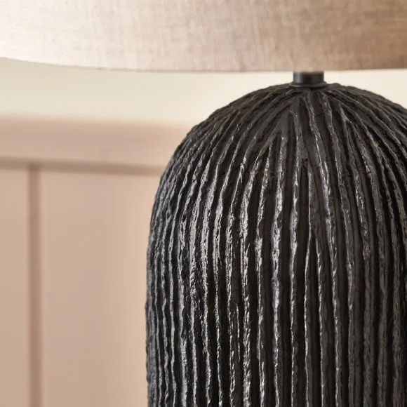 Pacific Lifestyle Ananya Paper Mache and Metal Textured Dome Table Lamp 6