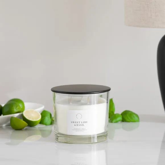 Simplicity Collection Lime and Basil Multiwick Candle 3