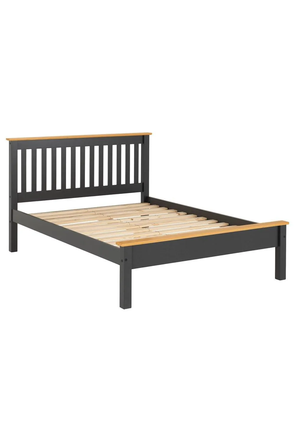 Seconique Monaco 5' King Bed Low Foot End in Dark Grey 2