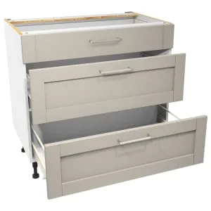 Wickes Ohio Stone 3 Drawer Base Unit - 900mm 2