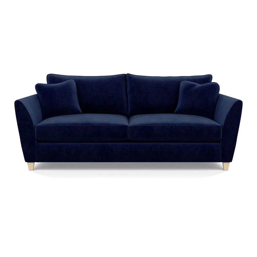 Heal's Torino 4 Seater Sofa Smart Luxe Velvet Midnight Natural Feet 1