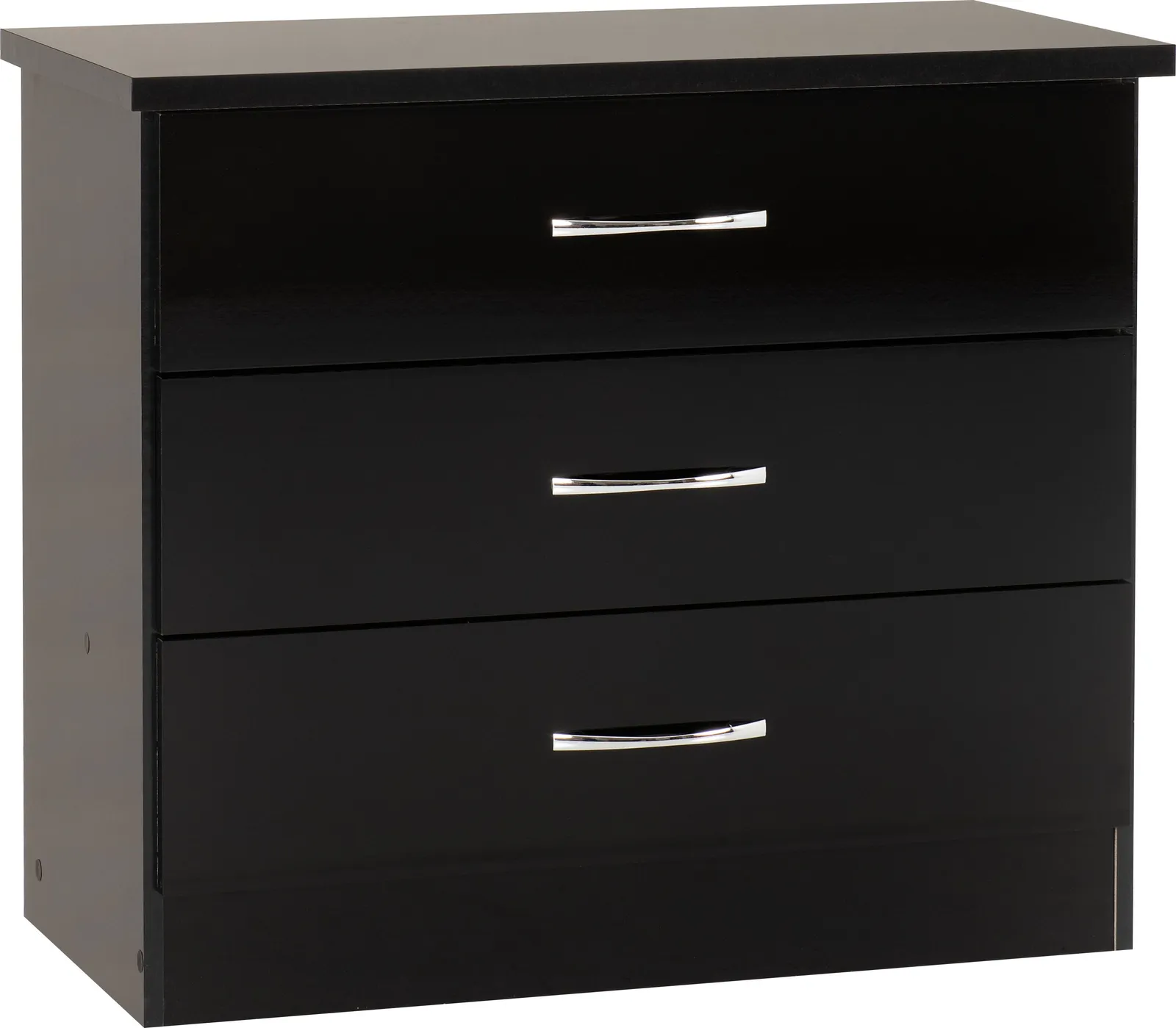 Seconique Nevada 3 Drawer Chest in Jet Black 2