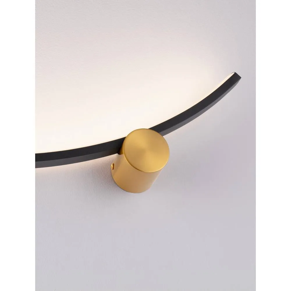 Netlighting Kima I Integrated LED Wall Lamp Sandy Black Gold LED 14W 880lm 3000K 5