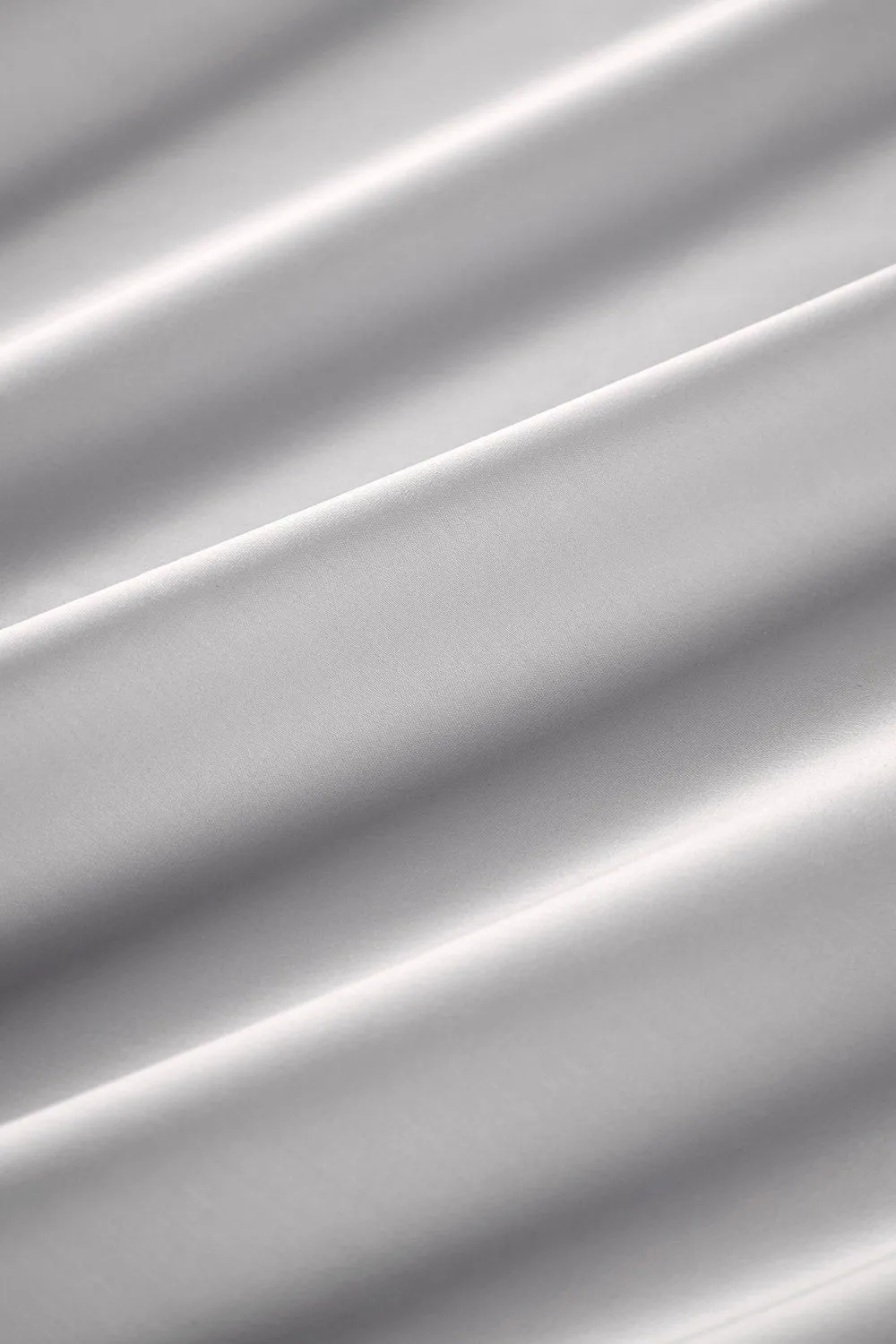 CHRISTY 400TC Luxury Cotton Sateen Plain Dye Bedding Flat Sheets in Light Grey 2