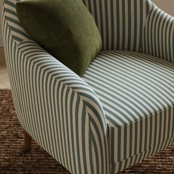 Kaspar Woven Linford Stripe Tub Chair 3