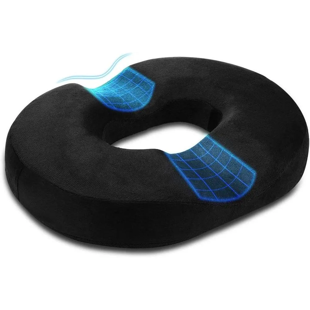 SPETLEK ORTHOPEDIC FOAM OFFICE CAR CHAIR SEAT CUSHION in Black