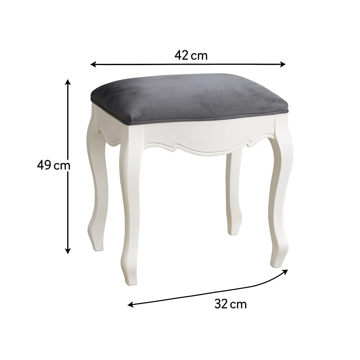 Melody Maison White Dressing Table Stool - Victoria Range 5