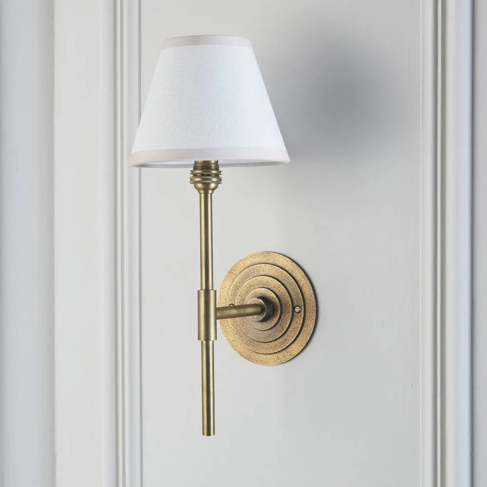Netlighting Halo Tall & Ivy 16cm Wall Lamp Antique Brass Vintage White in Gold 5