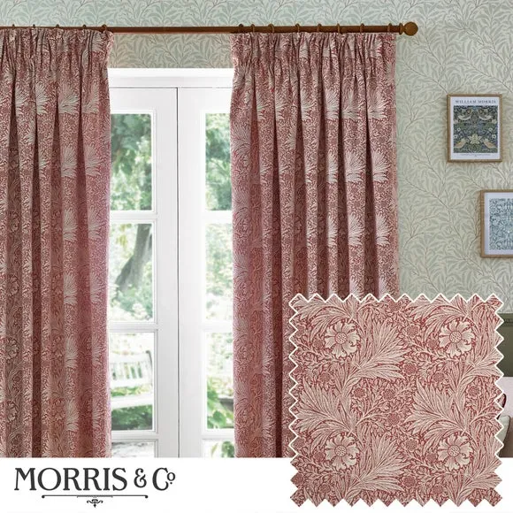 Morris & Co. Marigold Jacquard Pencil Pleat Curtains 5