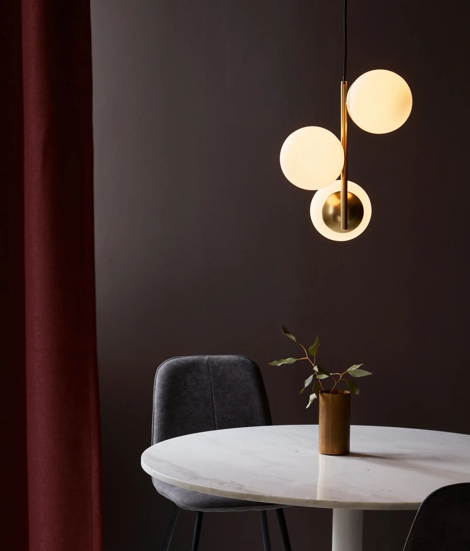 Nordlux Lilly Pendant Light Brass Metal Dining Room E14 Mains in Gold 4