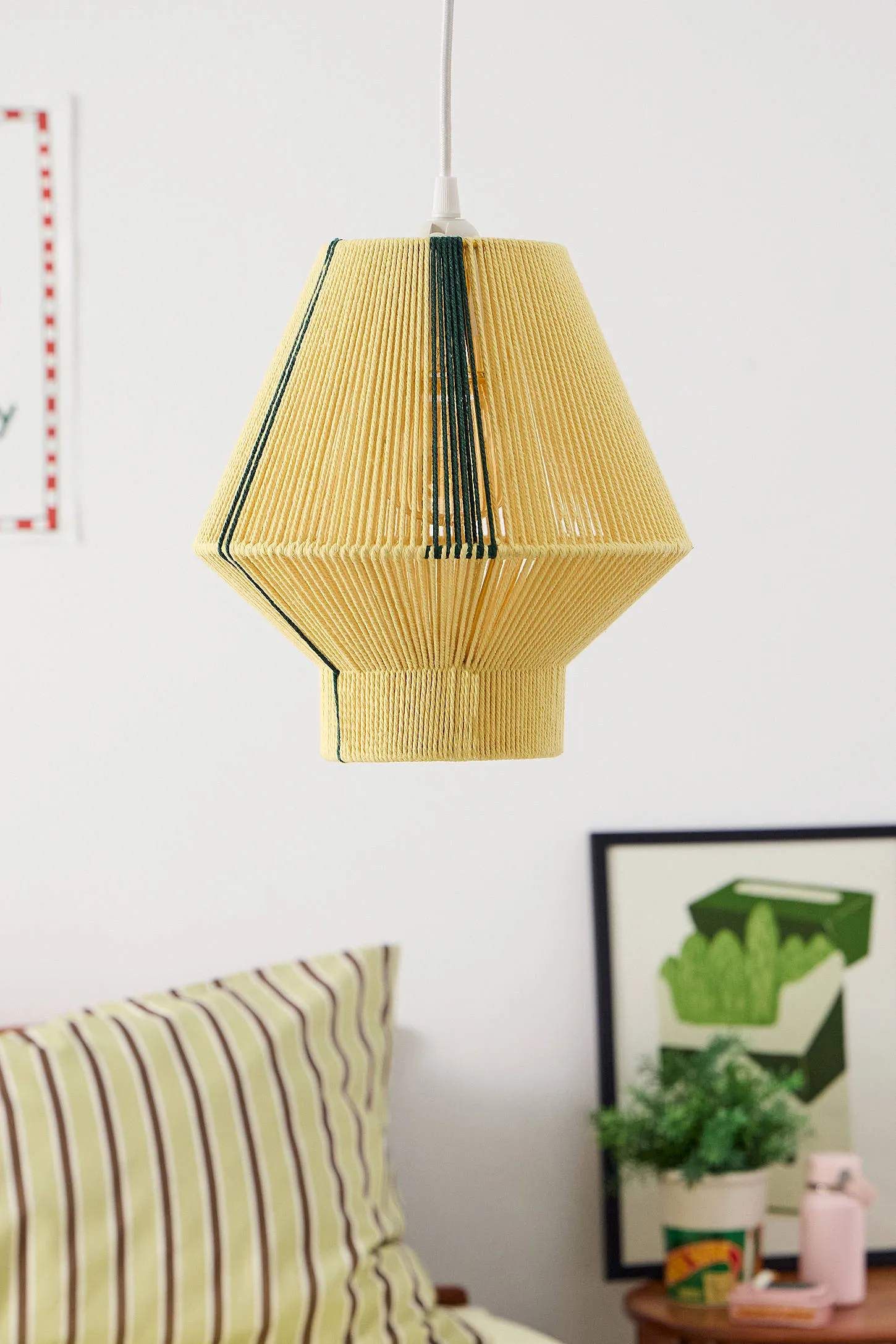 Yellow Woven Lamp Shade - Yellow