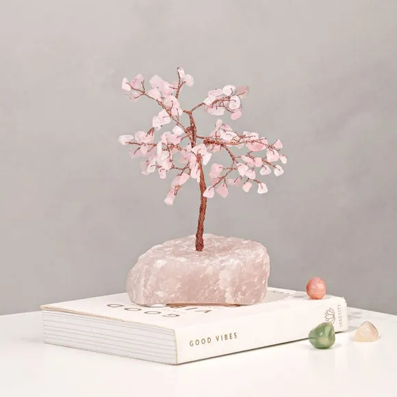 Serenity Love Rose Quartz Gemstone Tree