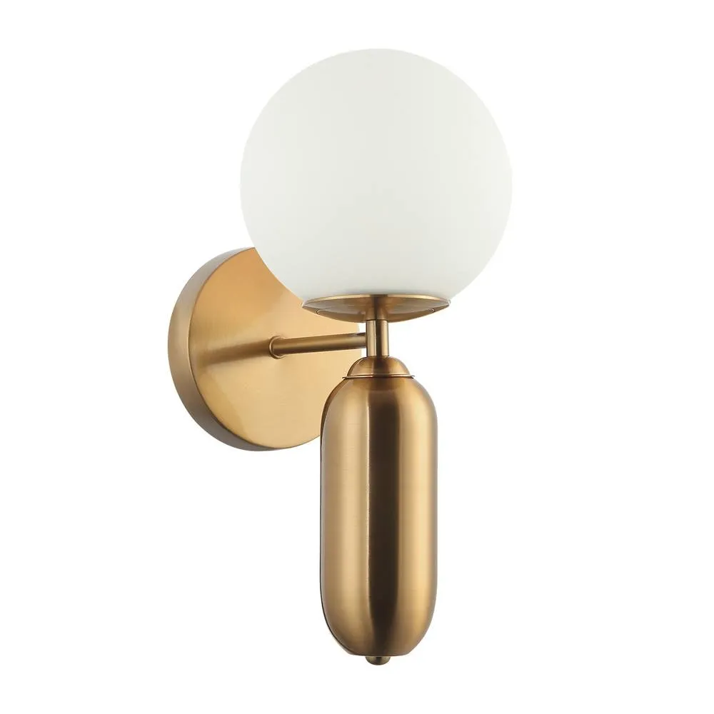 Netlighting Aldeva Modern 1 Light Wall Lamp E27 in Brown